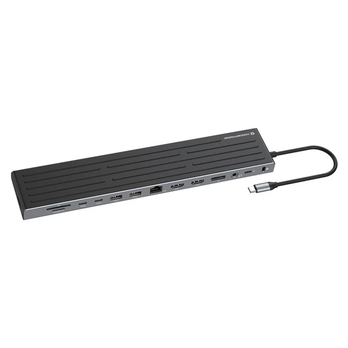 Conceptronic Conceptronic DONN32B laptop dock & poortreplicator Bedraad USB 3.2 Gen 1 (3.1 Gen 1) Type-C Grijs, Zilver