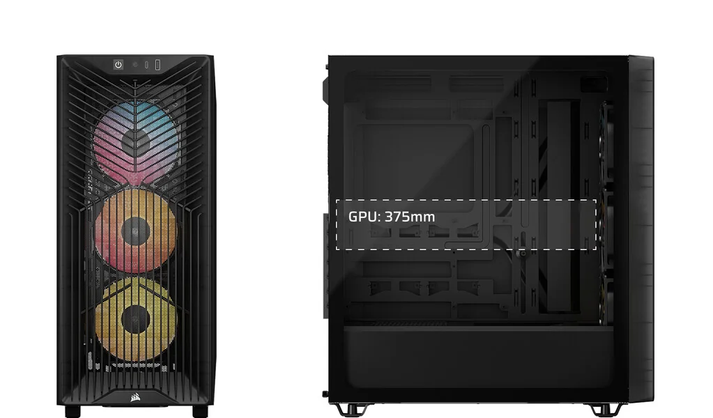 Corsair 3200D RS ARGB Mid-Tower PC Case - Smoke Midi Tower Zwart - Afbeelding 13