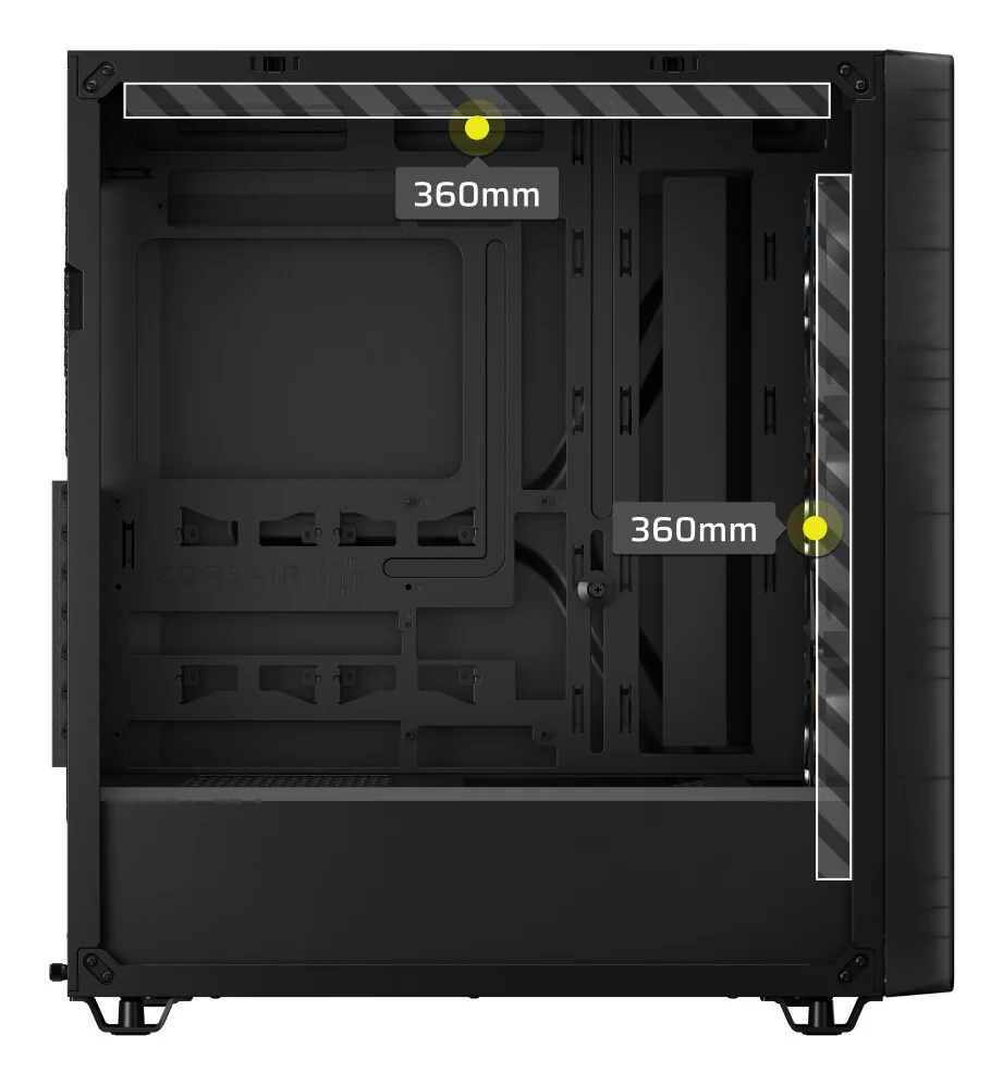 Corsair 3200D RS ARGB Mid-Tower PC Case - Smoke Midi Tower Zwart - Afbeelding 15