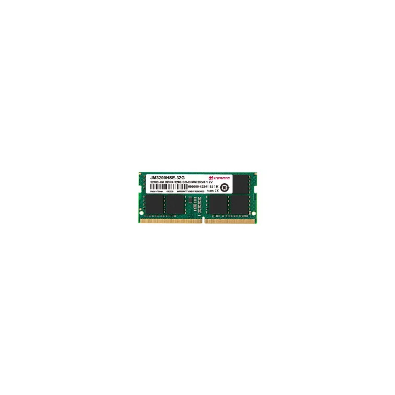 TRANSCEND RAM 32GB JM DDR4 3200 SO-DIMM 2Rx8 2Gx8 CL22 1.2V