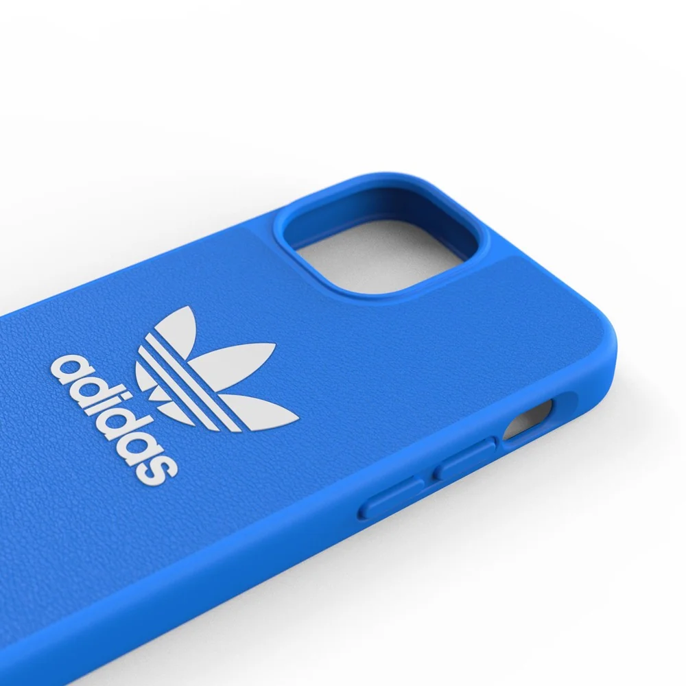 adidas アディダス スマホケース ハード ケース iPhone13mini TPU ロゴ ブルー 2021 OR Moulded Case BASIC FW21 bluebird/white