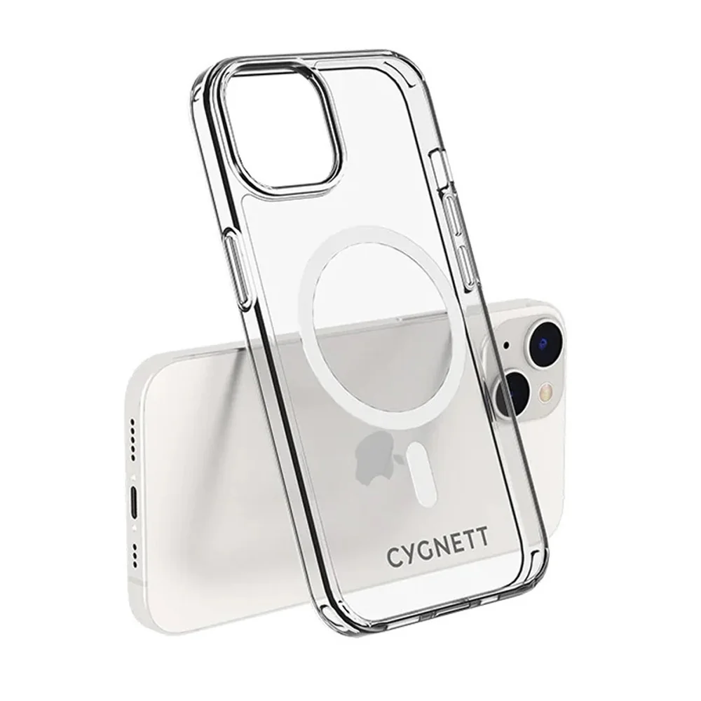 Cygnett AeroMag Apple iPhone 14 Plus Clear Protective Case - Clear (CY4172CPAEG), Slim, Raised Edges, TPU Frame, Hard-Shell Back, Magsafe Compatible
