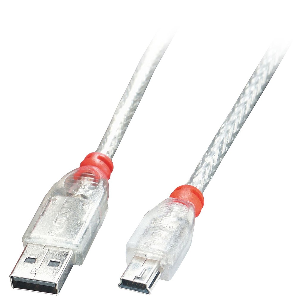 CAVO USB 2.0 A/MINI-B, TRASP. 0,5M