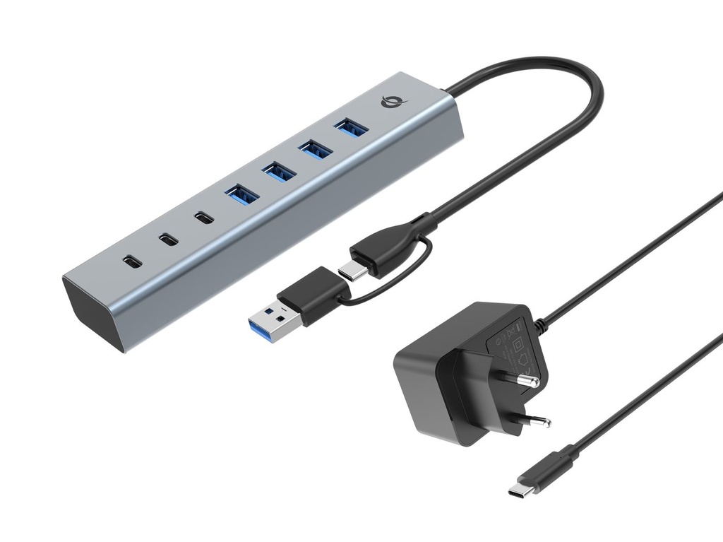 7-PORT USB 3.0 HUB WITH POWER ADAPT