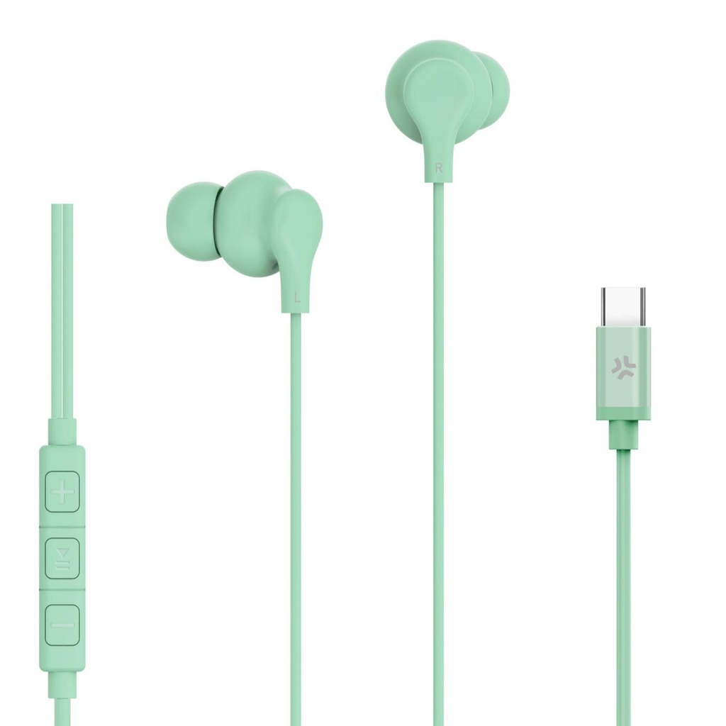 IN-EAR USB-C STEREO EARPHONE GREEN