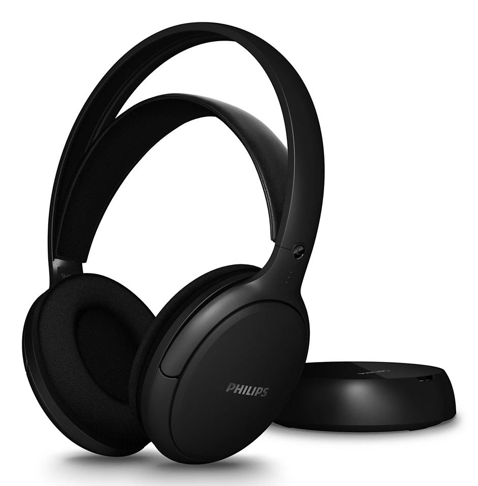 CUFFIE OVER-EAR TV WIRELESS + BASE