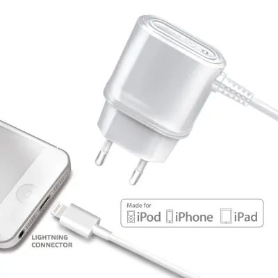 WALL CHARGER LIGHTNING 5W WHITE