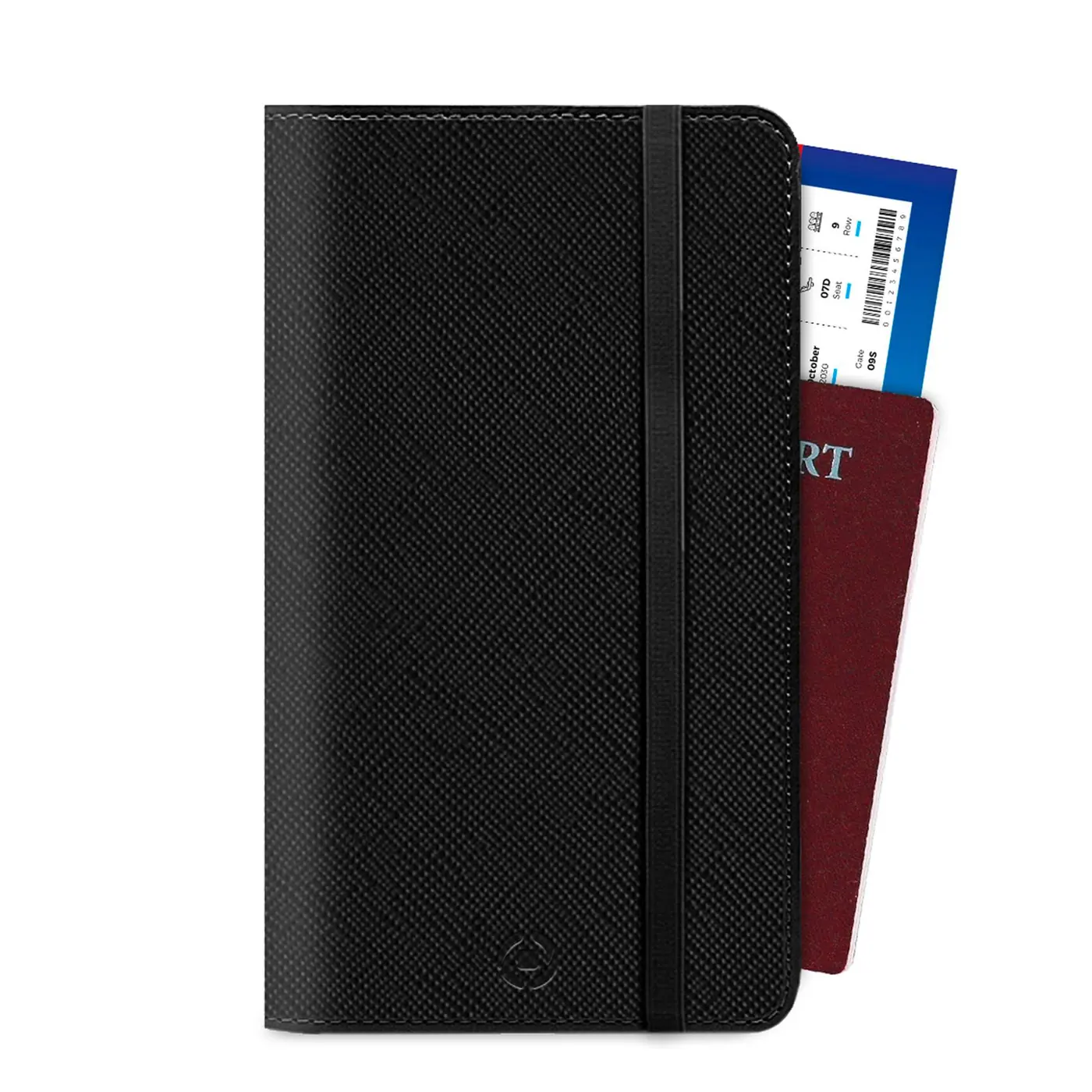 VENERE PASSPORT FOLDER BLACK