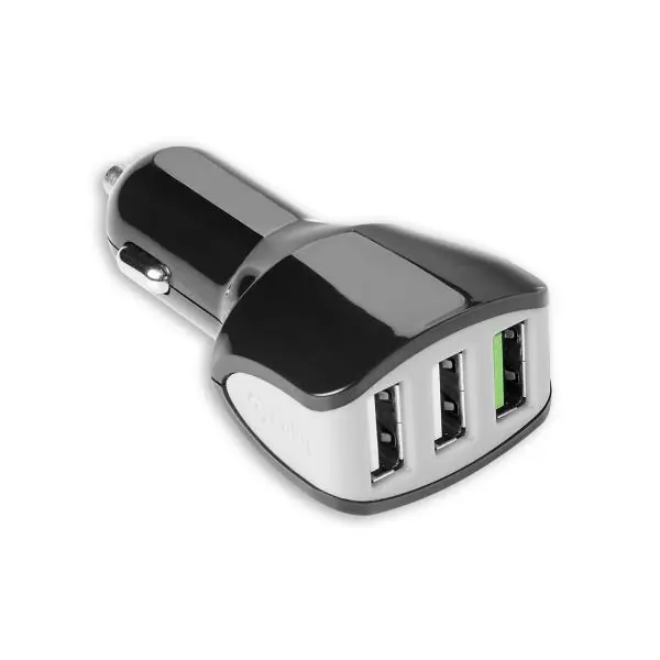 3USB-A CAR CHARGER 22W BLACK