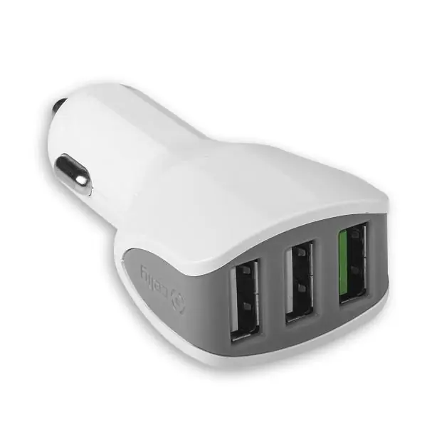 3USB-A CAR CHARGER 22W WHITE