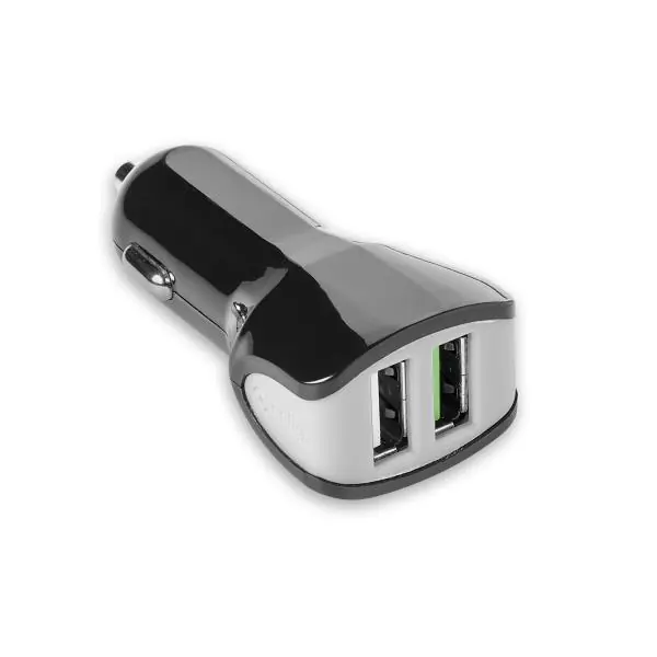 2USB-A CAR CHARGER 17W BLACK