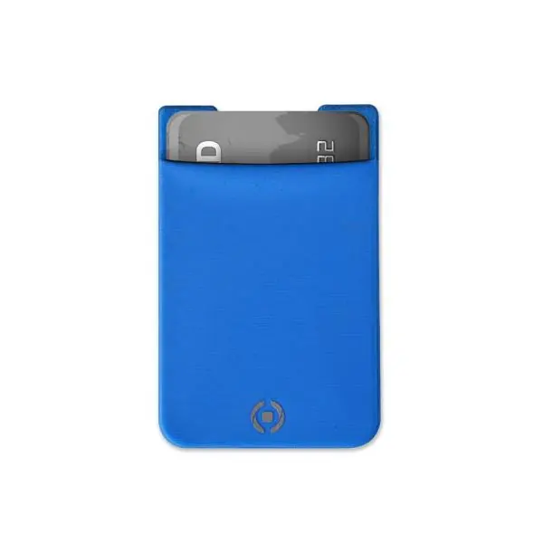 ADHESIVE POCKET CARDS HOLDER BLUE