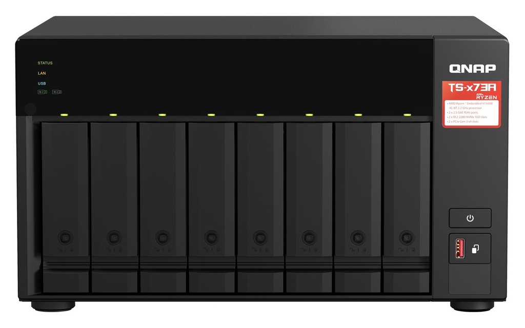 8-BAY NAS  AMD RYZEN V1000