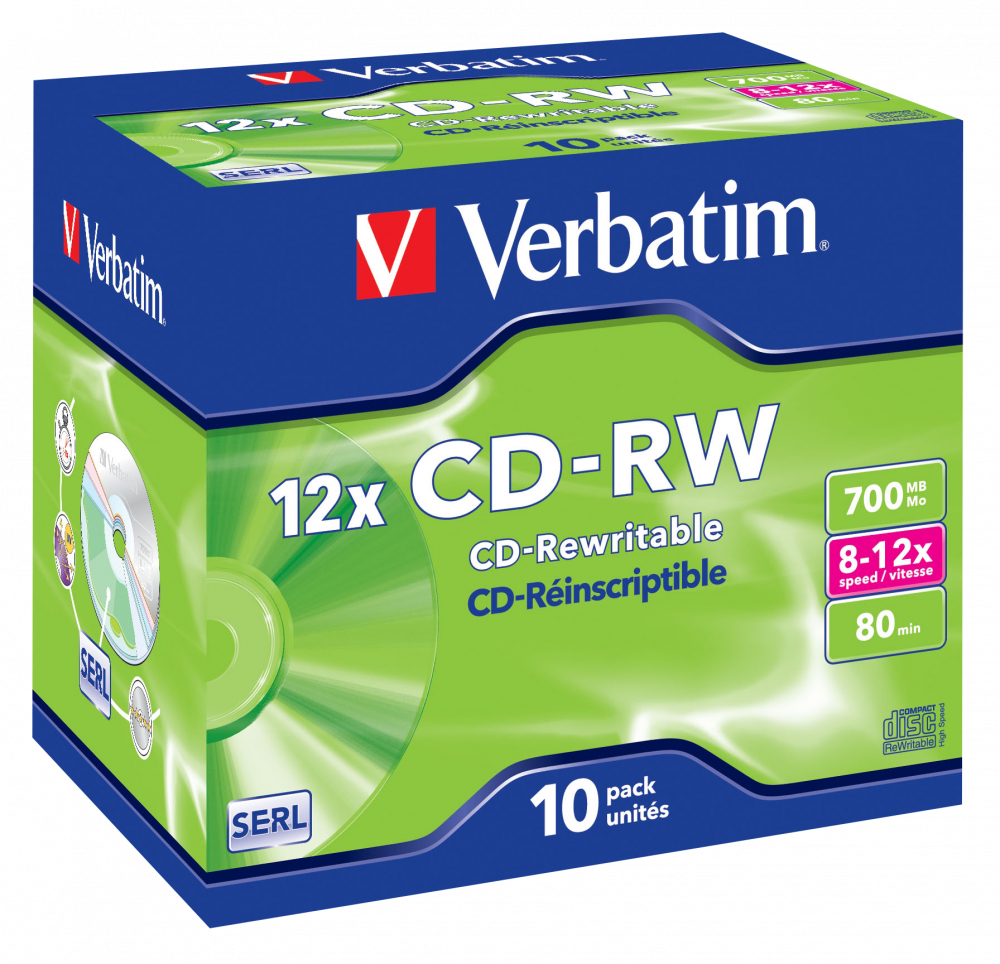 CD-RW 700MB 80 RISCRIV.12X CF.10  S