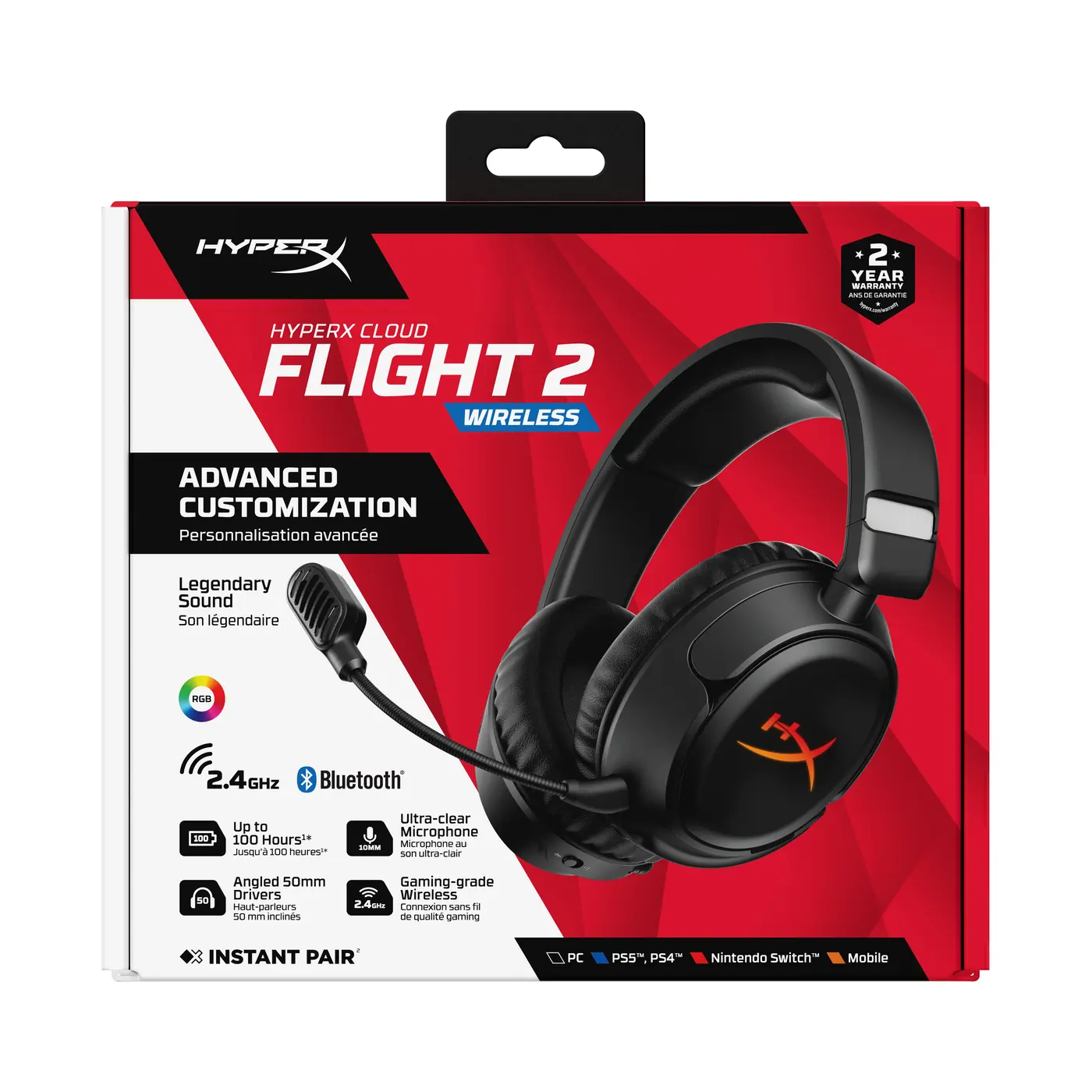 HYPERX CLOUD FLIGHT 2 WL BK GAM