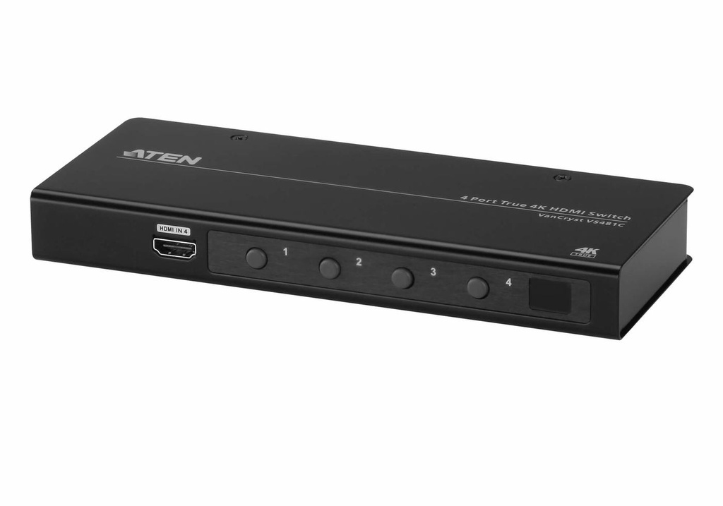4-PORT TRUE 4K HDMI SWITCH WITH IR