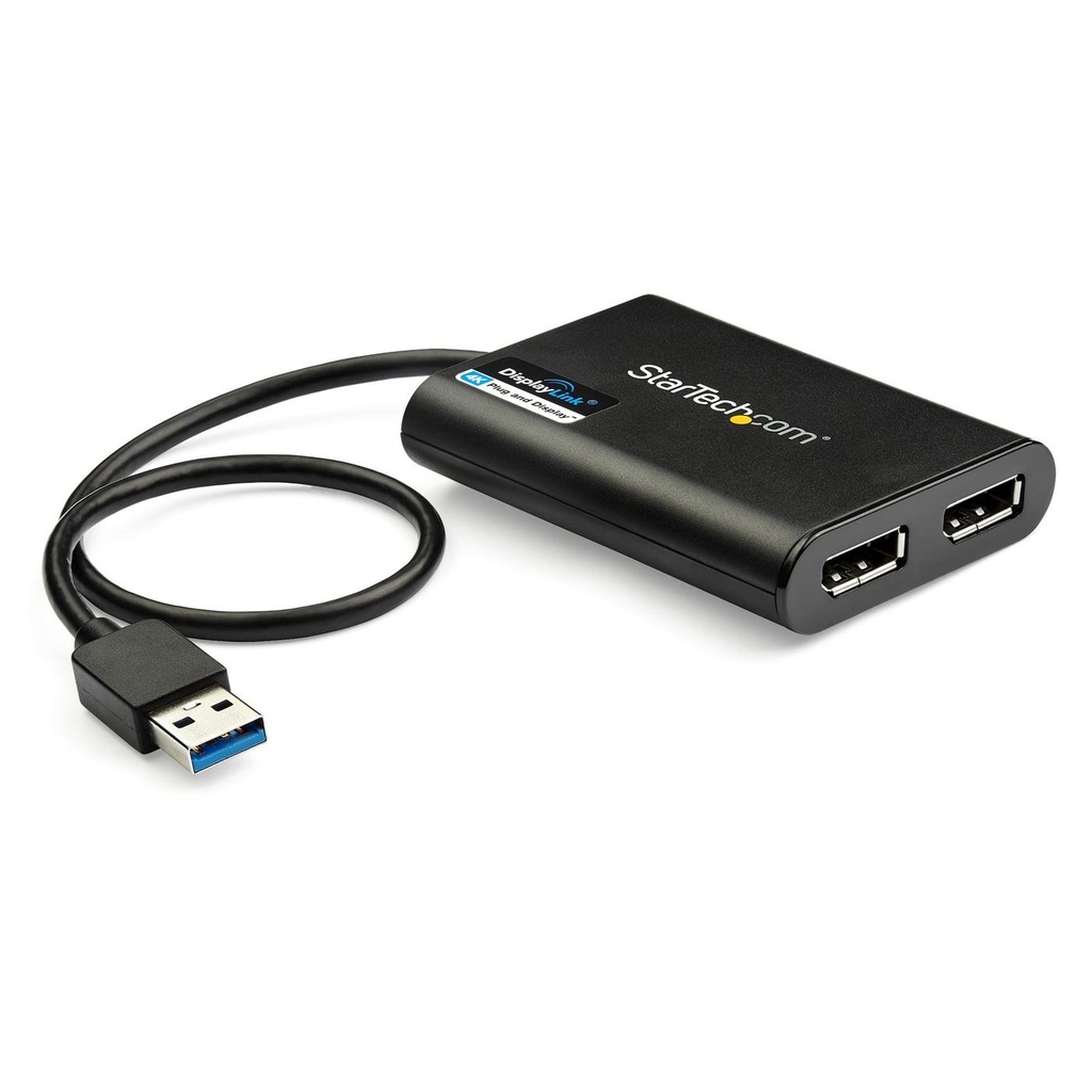 ADATTATORE USB A DUE DP - 4K 60 HZ