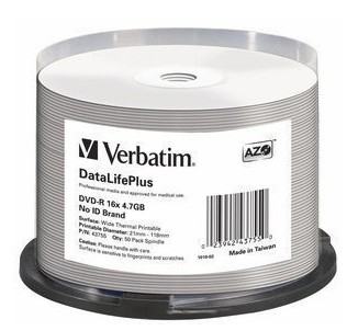 SPINDLE 50 DVD-R THERMAL WHITE