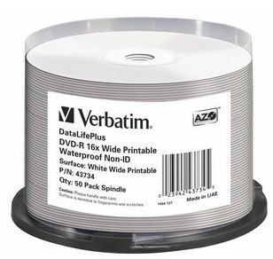 SPINDLE 50 DVD-R GLOSSY WATERPROOF