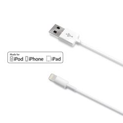 12W USB-A TO LIGHTNING CABLE 1M WH