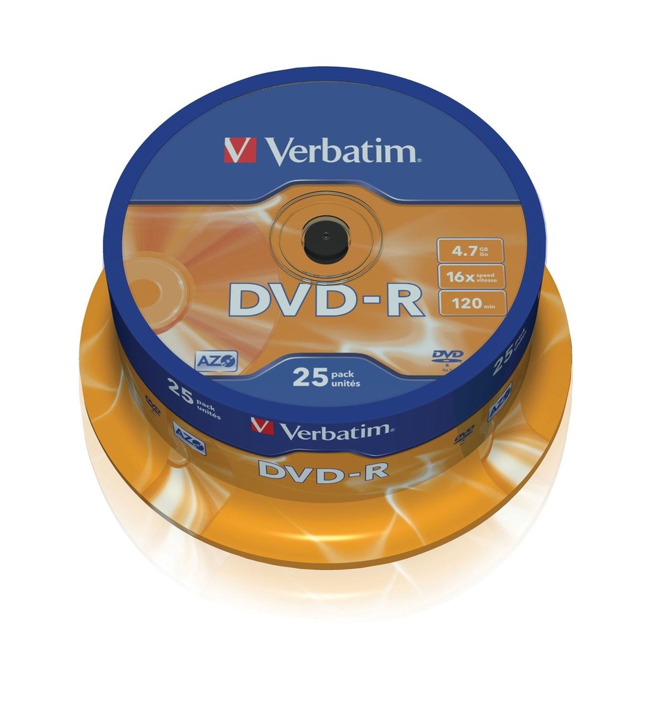 SPINDLE 25 DVD-R 4.7GB 16X CF.25  S