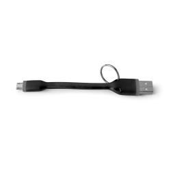 12W USB-A TO MICROUSB CABLE 12CM BK