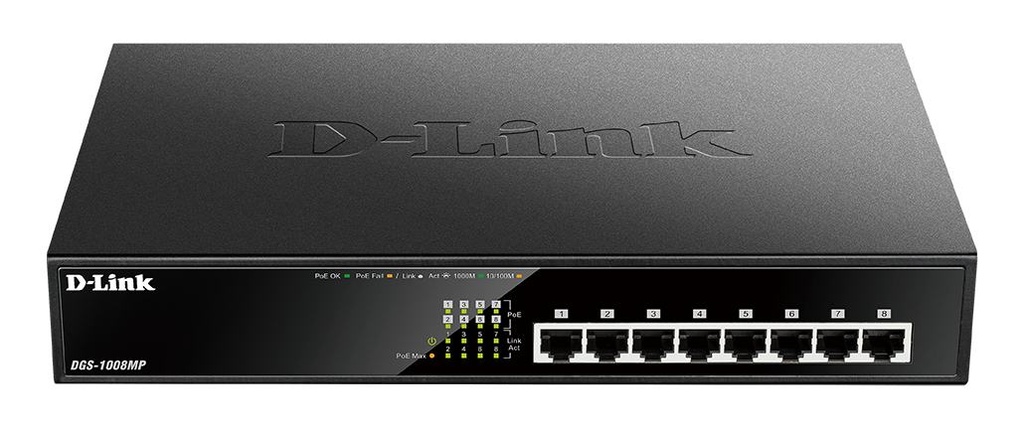 SWITCH DESKTOP 8PTE 10/100/1000 POE