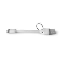 12W USB-A TO MICROUSB CABLE 12CM WH
