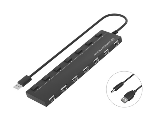 [HUBBIES08B] 7-PORT USB 2.0 HUB