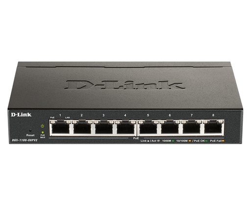 [DGS-1100-08PV2E] 8-PORT POE GIGABIT SMART MANAGED