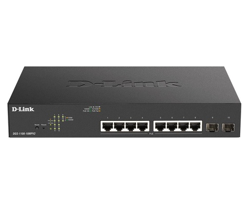 [DGS-110010MPV2E] 10-PORT POE+ GIGABIT SMART MANAG