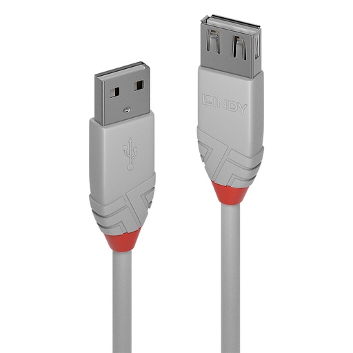 [36712-LND] 1M USB 2.0 KABEL AM / AF, COOL GREY