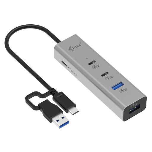 [CAHUBMTL2A2CPD] USB-C/USB-A CHARGING METAL HUB PD