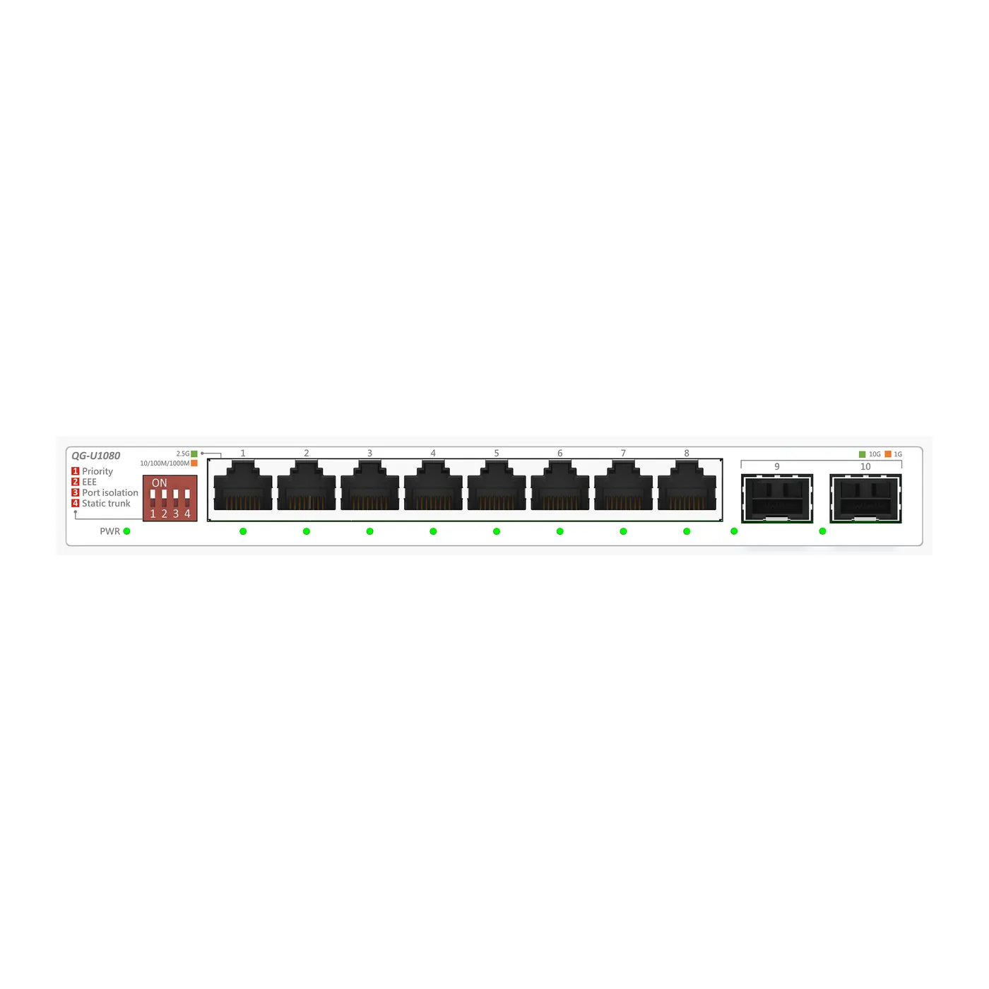[QG-U1080] 8PORT 2.5G UNMANAGED SWITCH