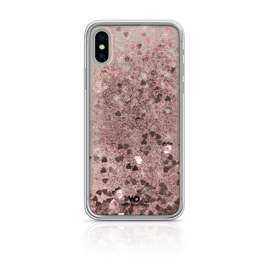 [1370SPK11] SPARKLE COVER IPHONE X/XS GOLDHEART