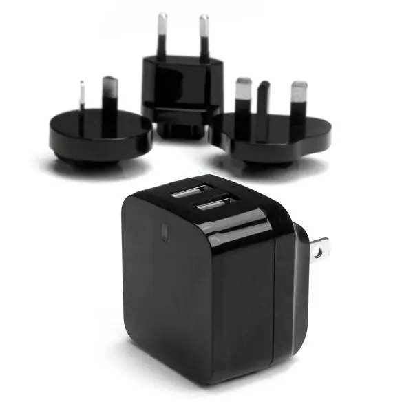[USB2PACBK] CARICABATTERIE DA MURO X2 USB