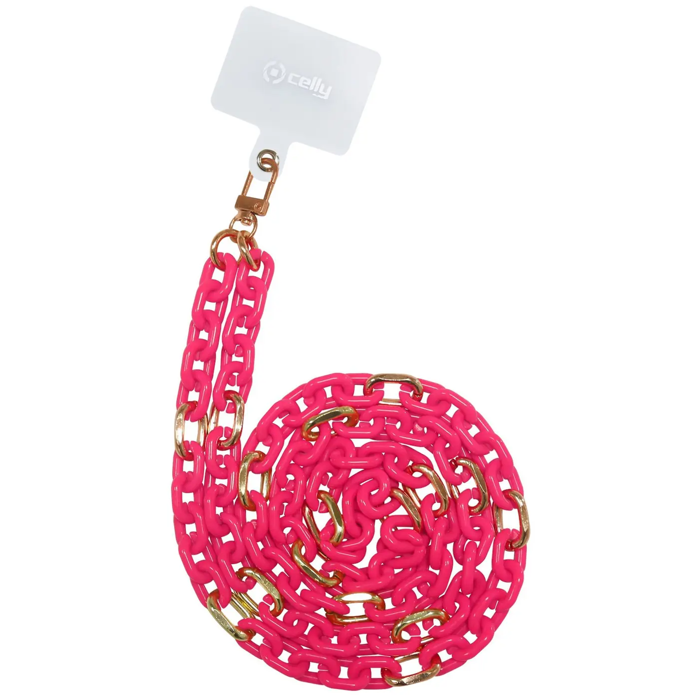 [LACETCHAINPKF] NECK LACET CHAIN PINK FLUO