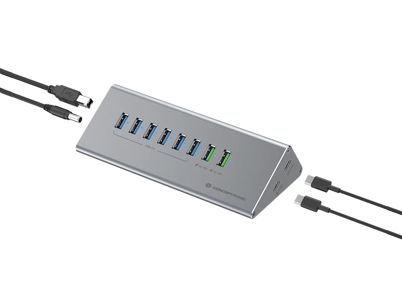 [HUBBIES18G] 10-IN-1 60W USB 3.0 HUB CHARGER