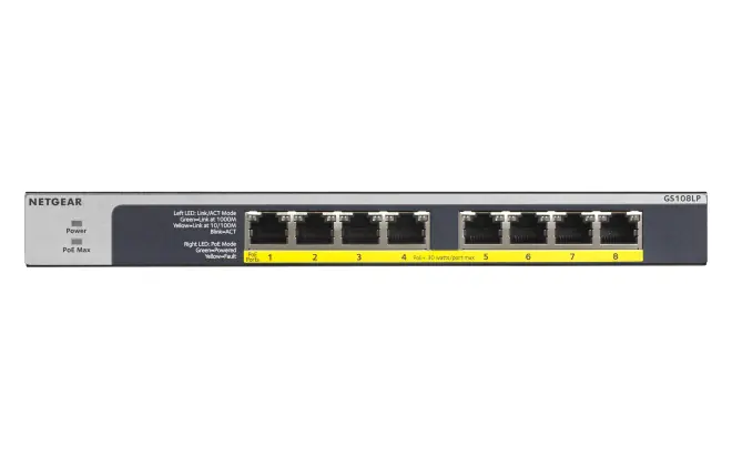 [GS108LP-100EUS] 8PT POE/POE+GIGABIT UNMANAGED SWCH