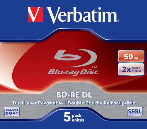 [43760] BLU RAY DOUBLE LAYER RW -50GB-5PZ