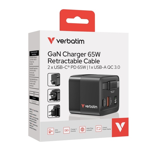 [32217] GAN CHARGER 2 PORT 65W MINI