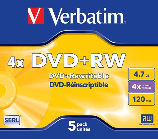 [43229/5] DVD+RW  4 7GB  4X     CONF.5      S