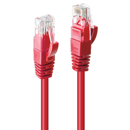 [48032] CAVO DI RETE CAT.6 U UTP ROSSO 1M