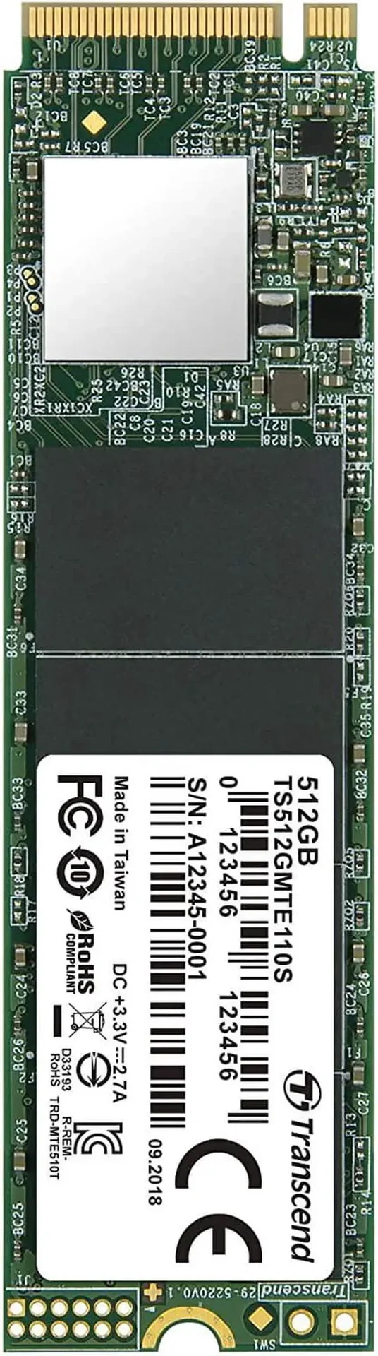 [TS512GMTE110S] 512GB M2 2280 PCIE GEN3X4 3D TLC