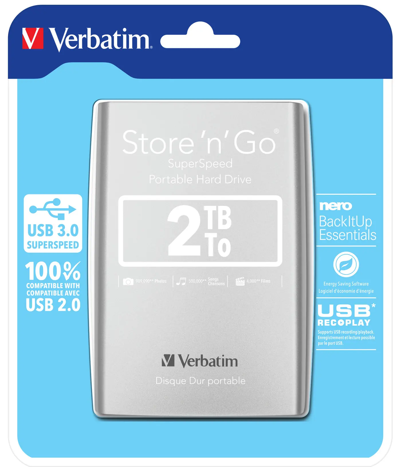 [53189] HARD DISK EST.USB 3.0-2 TB-2.5 SLIM