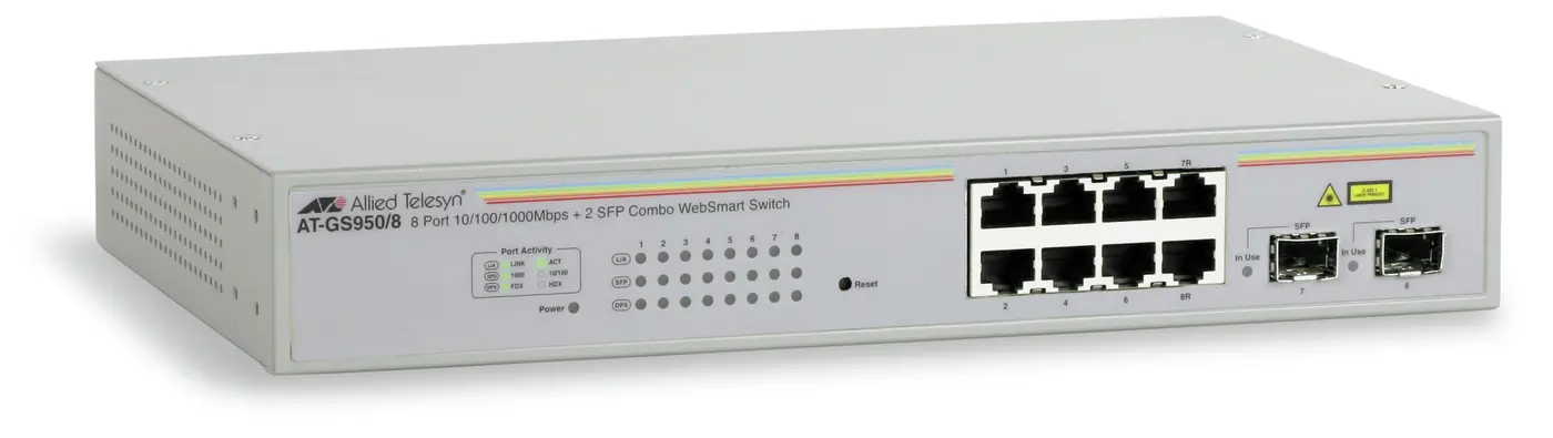 [AT-GS950/8-50] WEBSMAR SWITCH 6 PORT 10/100/1000