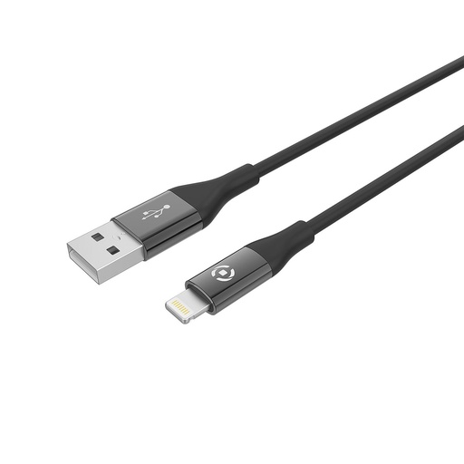[USBLIGHTCOLORBK] 12W USB-A TO LIGHTNING CABLE 1M BK