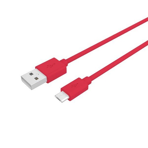 [PCUSBMICRORD] 12W USB-A TO MICROUSB CABLE 1M RED