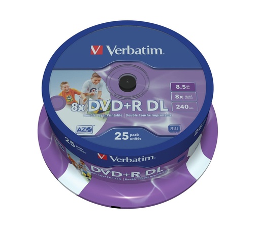 [43667/25] SPINDLE 25 DVD+R D.LAYER 8.5GB 8X