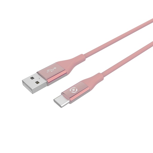 [USBTYPECCOLORPK] 15W USB-A TO USB-C CABLE 1M PINK